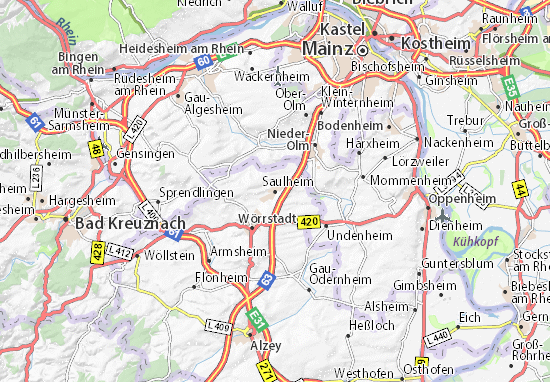 Karte Stadtplan Saulheim