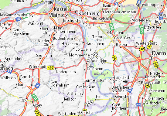 Karte Stadtplan Nierstein