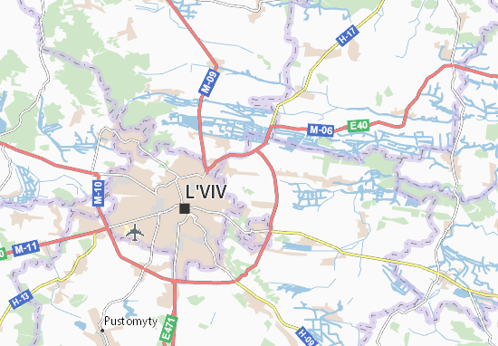 Karte Stadtplan Soroky-L’vivs’ki