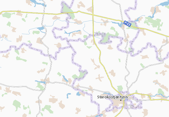 Karte Stadtplan Berezne
