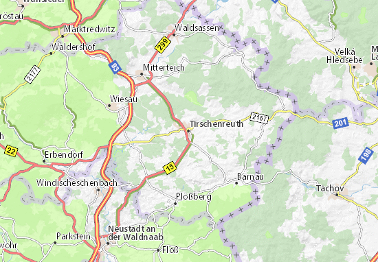 Mapa Tirschenreuth