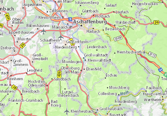 Großwallstadt Map