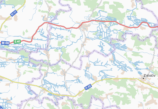 Karte Stadtplan Rusyliv