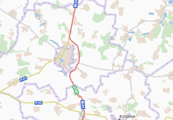 Karte Stadtplan Velyki Nyzhirtsi