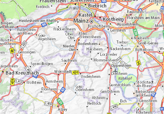 Karte Stadtplan Zornheim