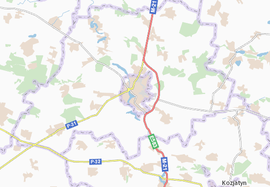 Karte Stadtplan Berdyčiv