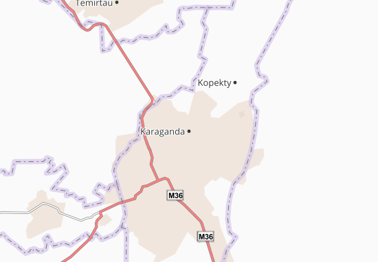 Karte Stadtplan Karaganda