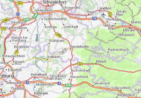Karte Stadtplan Gerolzhofen