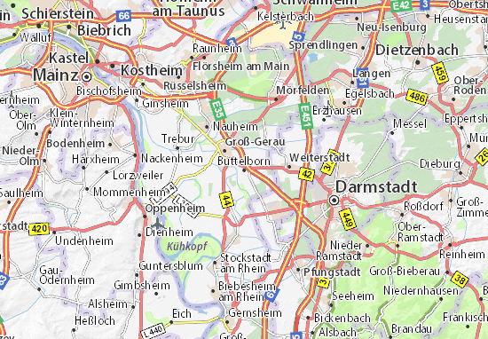 Karte Stadtplan Büttelborn