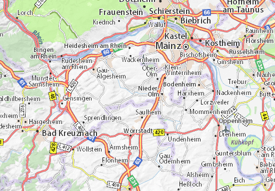 Karte Stadtplan Stadecken-Elsheim