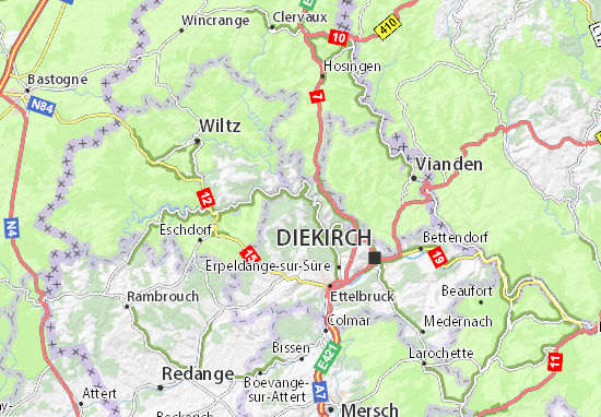 Mapa Bourscheid
