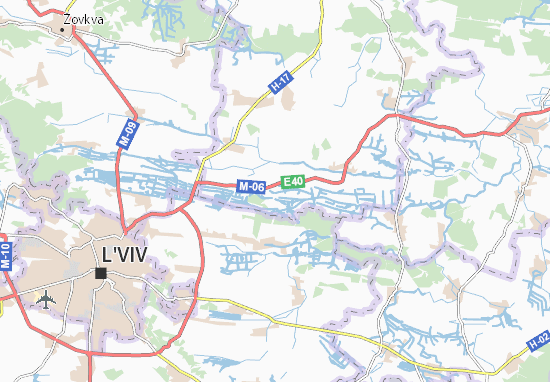 Kaart Plattegrond Staryi Yarychiv