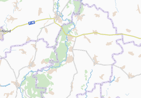 Kaart Plattegrond Velykyi Pereviz