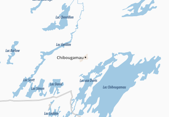 Kaart Plattegrond Chibougamau