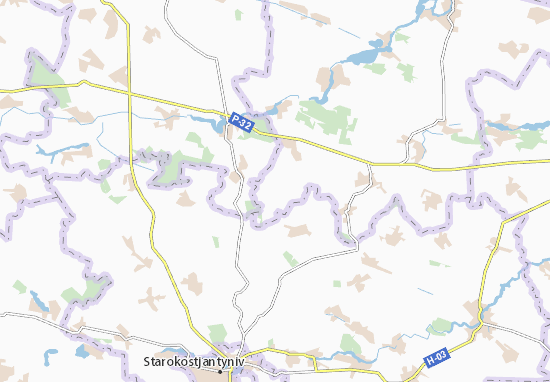 Kaart Plattegrond Mala Shkarivka