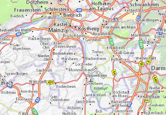 Karte Stadtplan Nackenheim