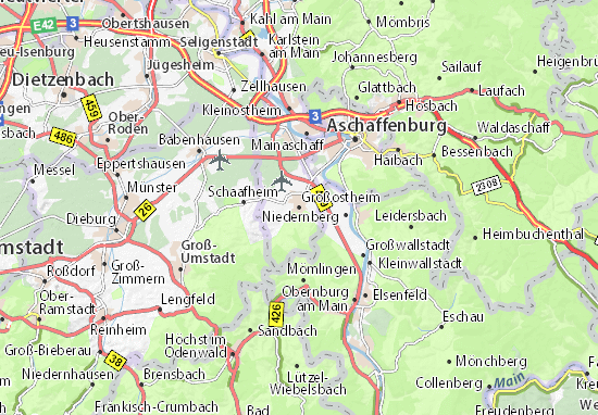 Karte Stadtplan Großostheim