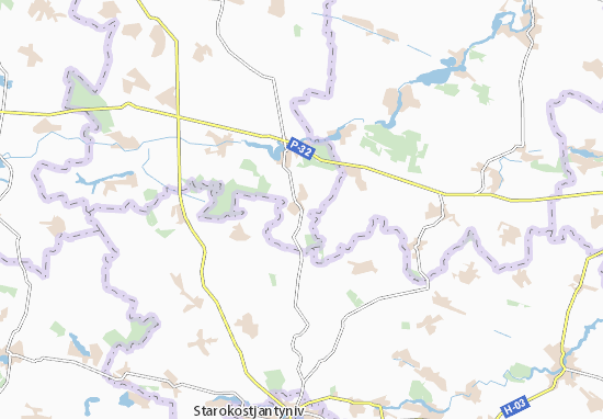 Kaart Plattegrond Velyka Shkarivka