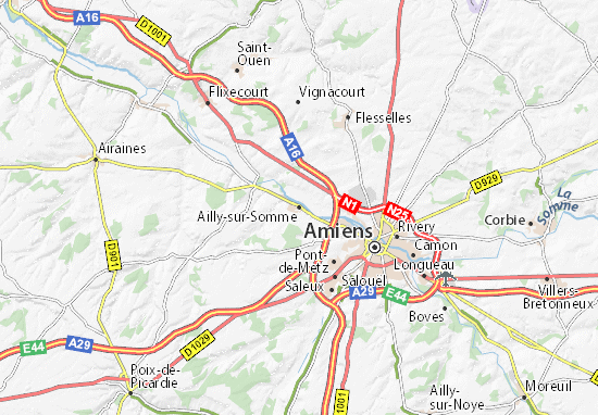Karte Stadtplan Ailly-sur-Somme