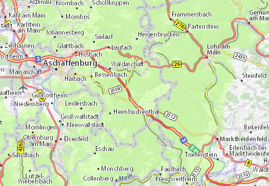 Karte Stadtplan Weibersbrunn