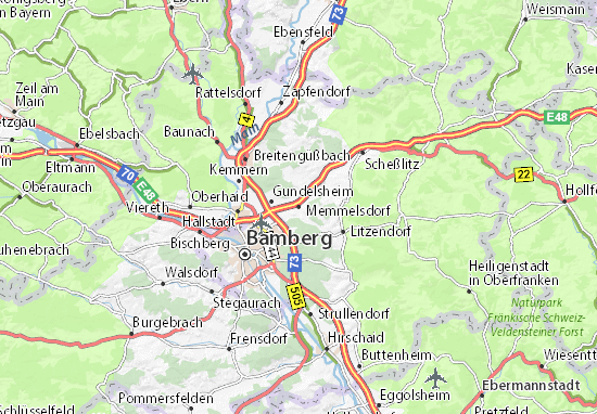 Kaart Plattegrond Memmelsdorf