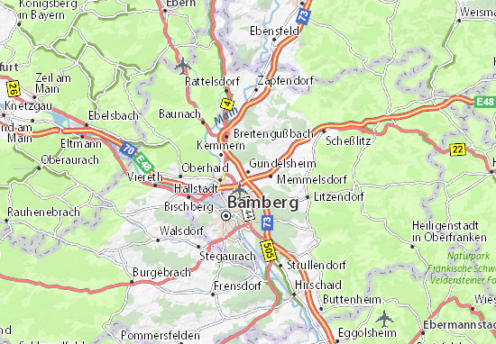 Kaart Plattegrond Gundelsheim