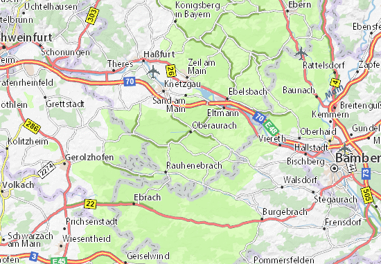Karte Stadtplan Oberaurach