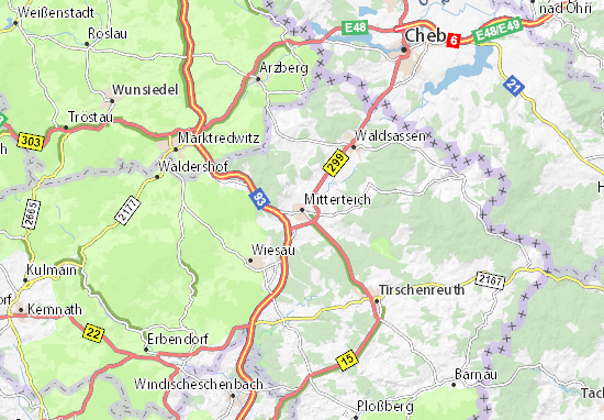 Karte Stadtplan Mitterteich