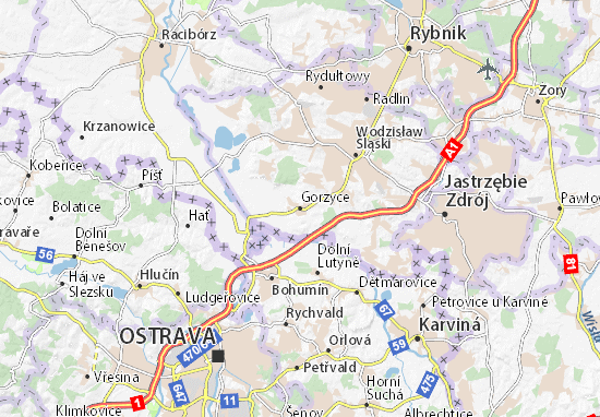 Karte Stadtplan Gorzyce
