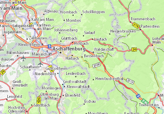 Karte Stadtplan Bessenbach