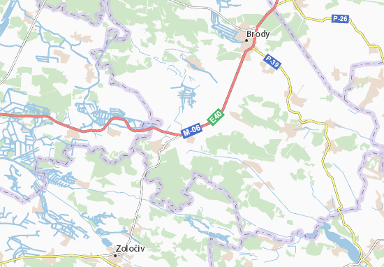 Karte Stadtplan Yaseniv