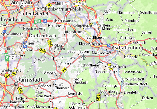 Karte Stadtplan Babenhausen