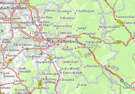 Karte Stadtplan Haibach