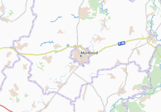 Karte Stadtplan Myrhorod