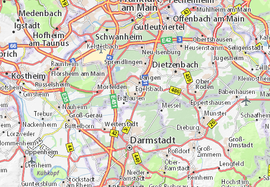 Karte Stadtplan Egelsbach