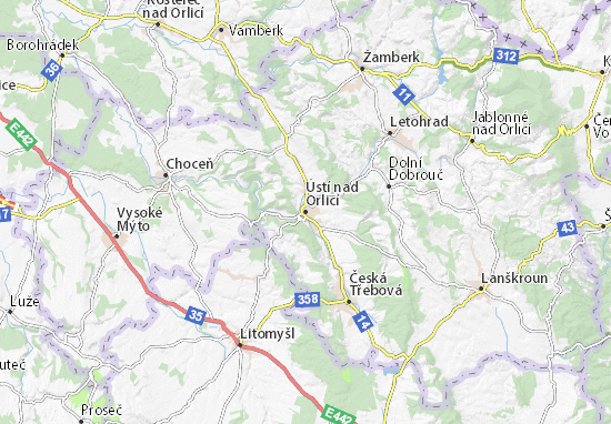 Mapas-Planos Ústí nad Orlicí