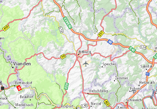 Karte Stadtplan Bitburg