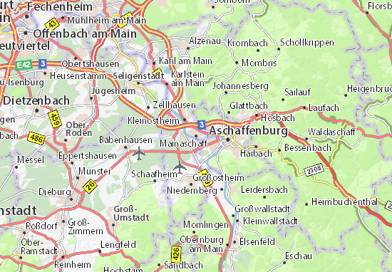 Karte Stadtplan Mainaschaff