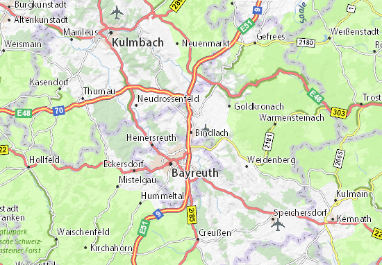 Karte Stadtplan Bindlach