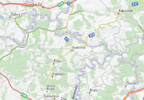 Kaart Plattegrond Kralovice