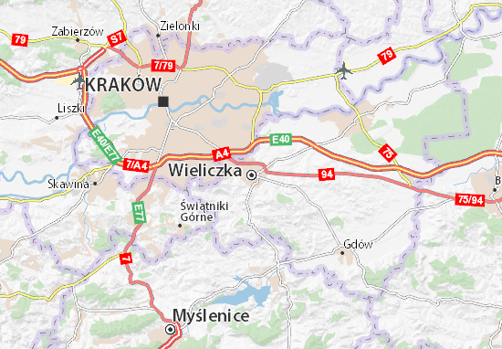 Kaart Plattegrond Wieliczka