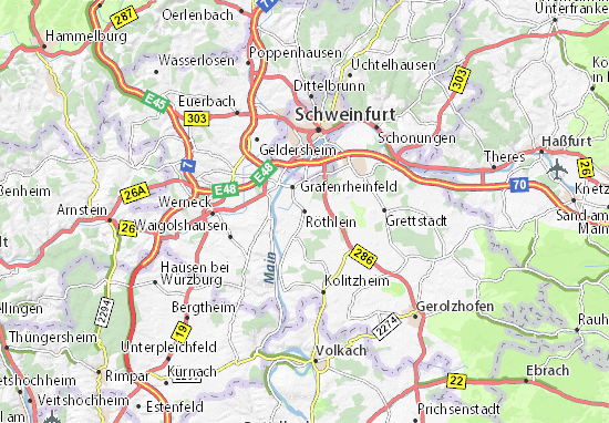 Karte Stadtplan Röthlein