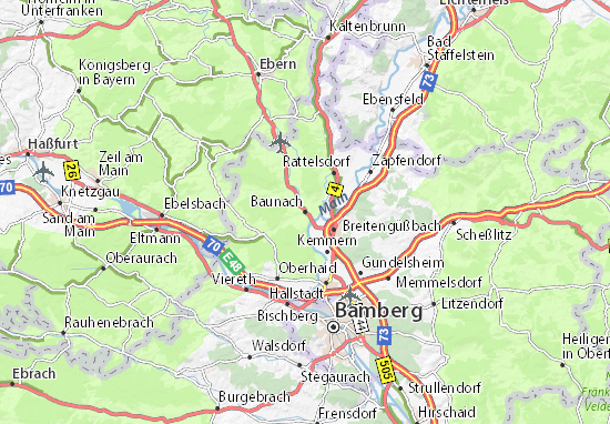 Kaart Plattegrond Baunach