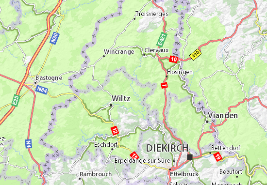 Mapa Wilwerwiltz