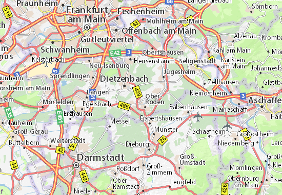 Karte Stadtplan Rödermark