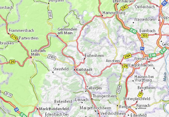 Karte Stadtplan Eußenheim