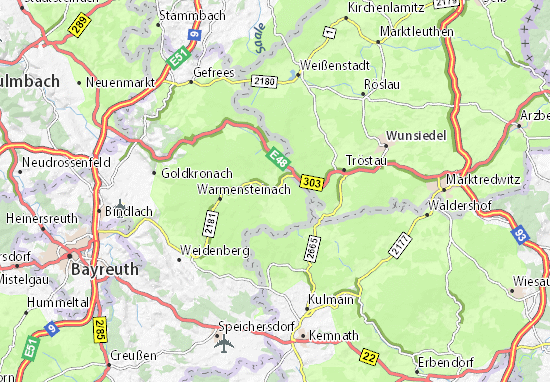 Karte Stadtplan Fichtelberg