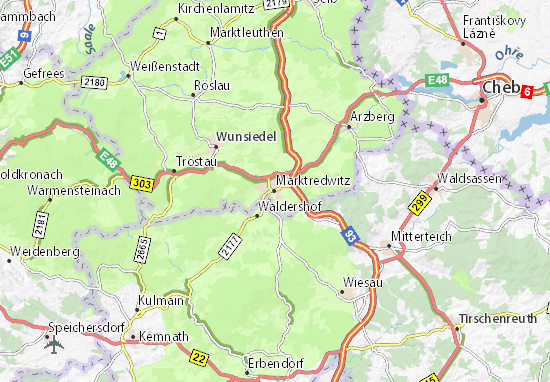 Karte Stadtplan Marktredwitz