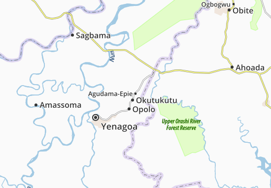 Karte Stadtplan Agudama-Epie