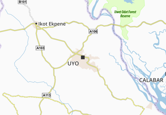 Kaart Plattegrond Uyo